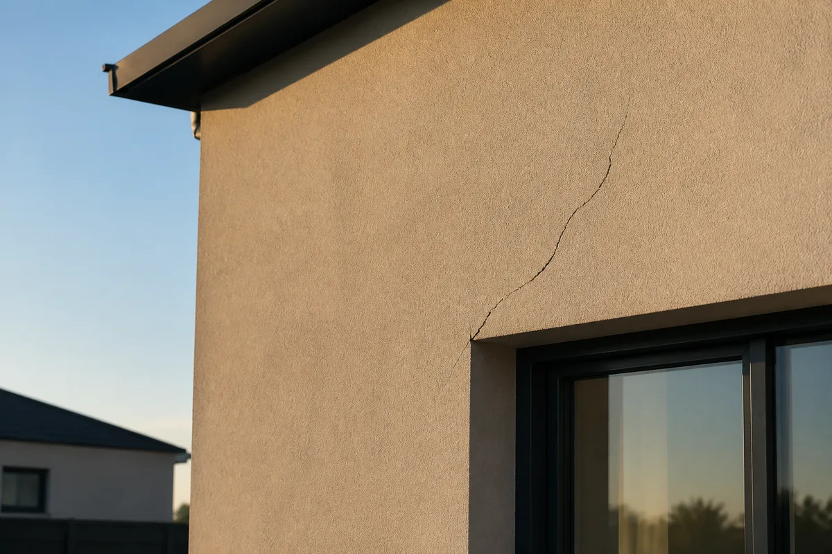 Fissure sur un mur de maison : quand s'inquiéter